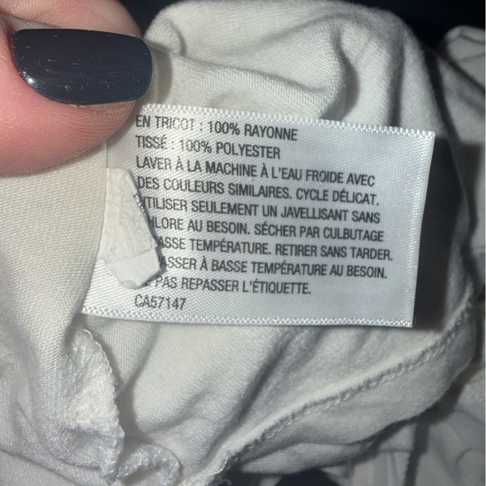 Merona White Sleeveless Henley Tank Top – Size Medium - Picture 3 of 3